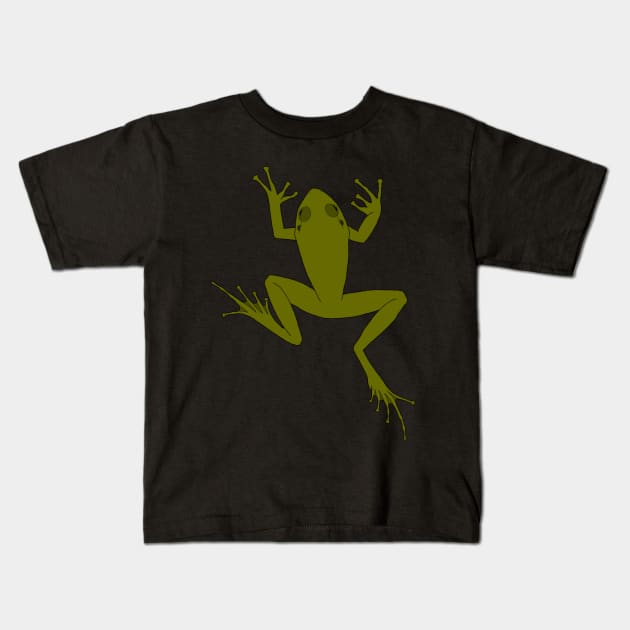 Green Tree Frog Kids T-Shirt by DashingGecko